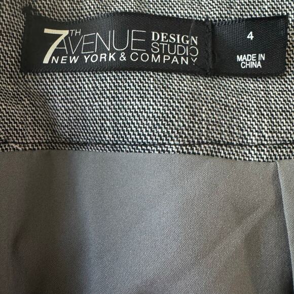 New 7th Ave Design Studio New York & Co. Gray Seamed Pencil Skirt Women’s Sz 4 - Picture 4 of 10